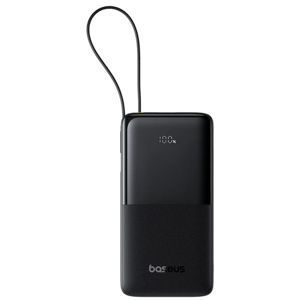 Baseus EnerFill FC51 Bipow 2 Pro PPBD2P-1022 Power Bank USB + Type-C 22.5W Fast Charging 10000mAh Built-in Type-C Cable - Black