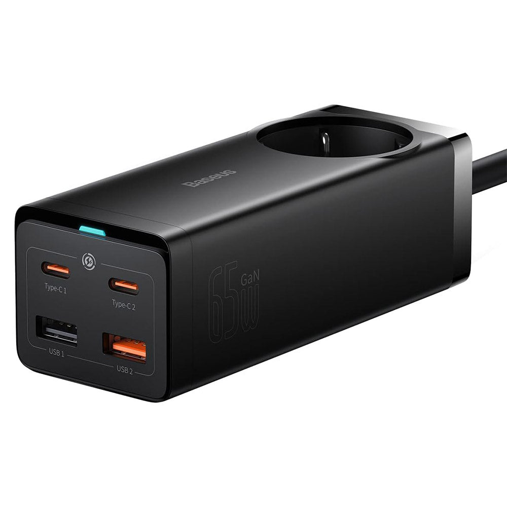 Baseus GaN3 Pro CCGAN65-1ACE Power Strip 1Port + 2Type-C + 2USB 4000W Fast Charging 1.5m - Black