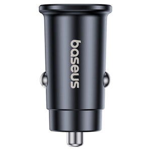 Baseus GoTrip BS-C15C1 DP1 Mini Car Charger 1x USB + 1x Type-C 30W Fast Charging - Black