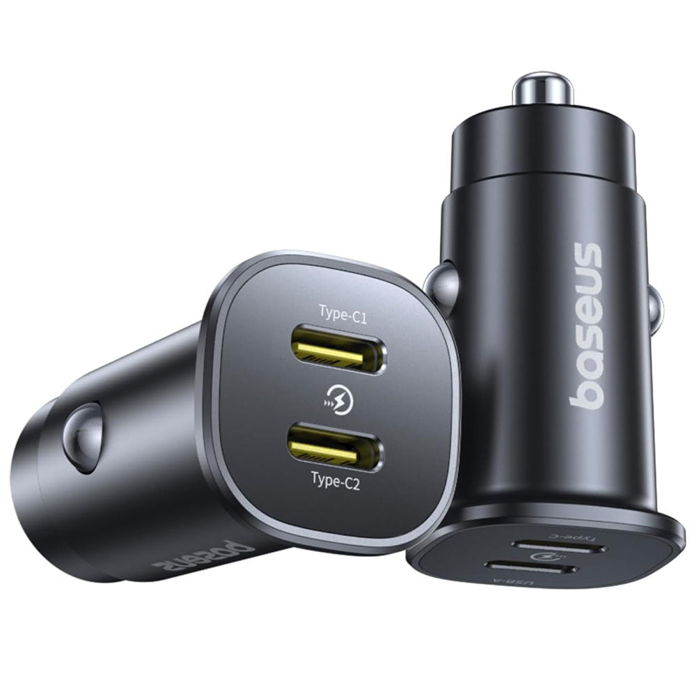 Baseus GoTrip DP1 BS-C15C2 Mini Car Charger 2x Type-C 30W Fast Charging 
