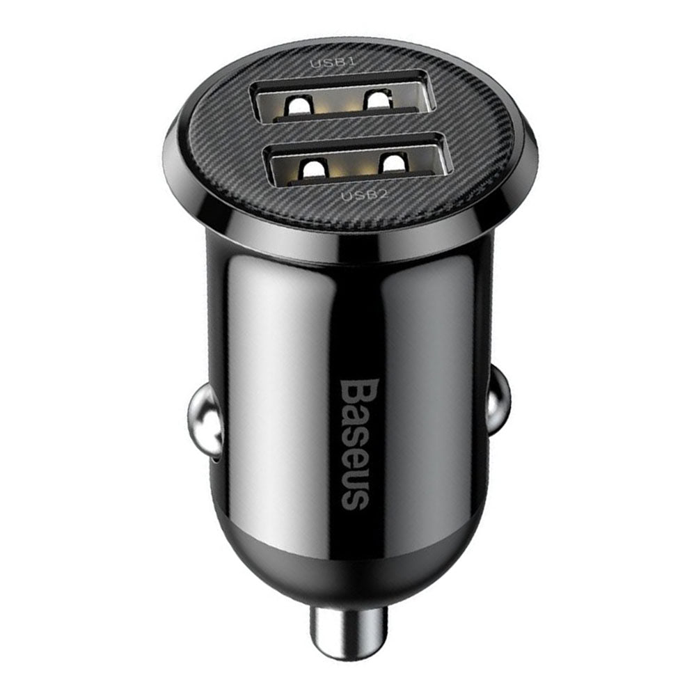 Baseus Grain Pro CCXML-U Car Charger 2x USB 4.8A Fast Charging - Black