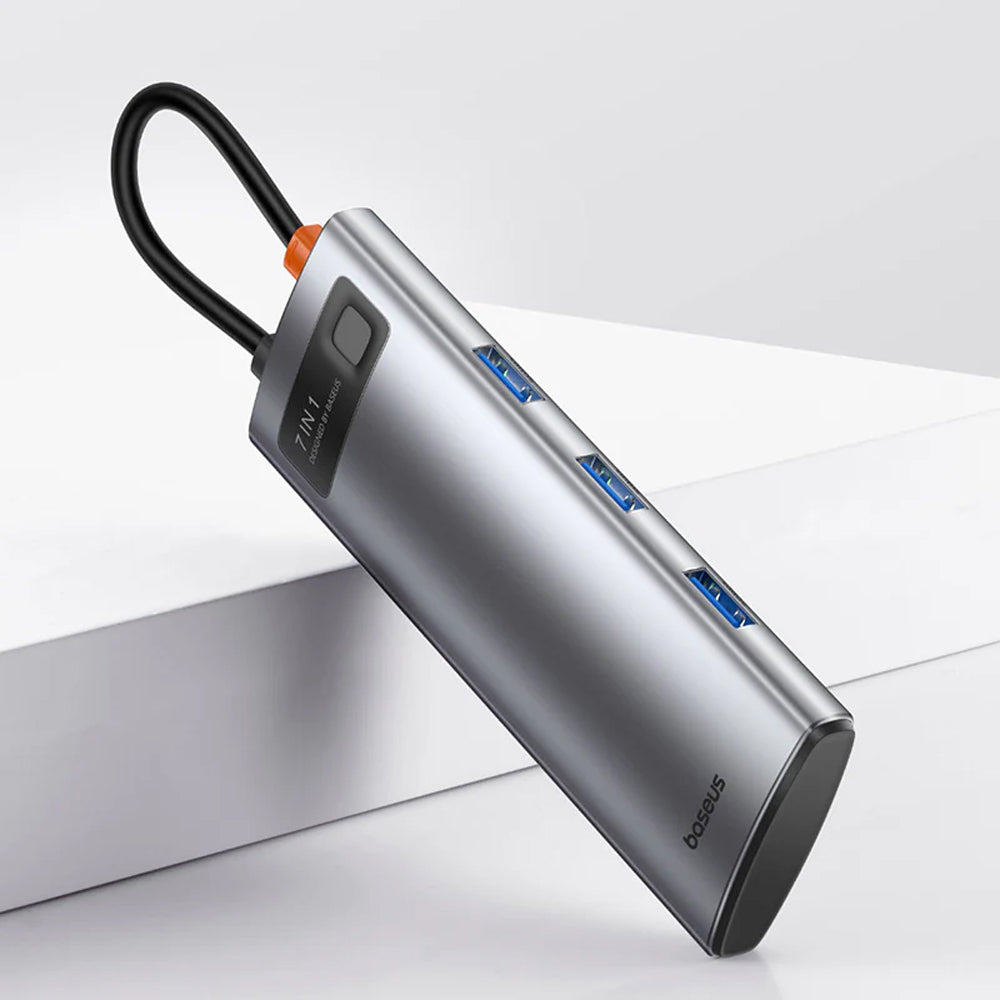 محول موزع تايب سي 7 في 1 باسيوس Metal Gleam BS-OH146A