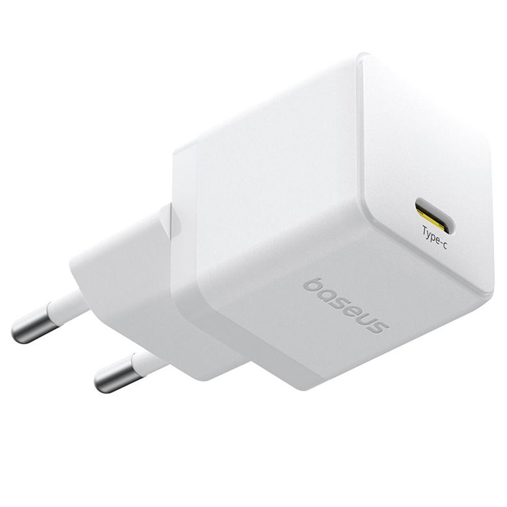 Baseus Palm CCZC20CE Mini Wall Charger PD Type-C + Type-C Cable 20W Fast Charging - White