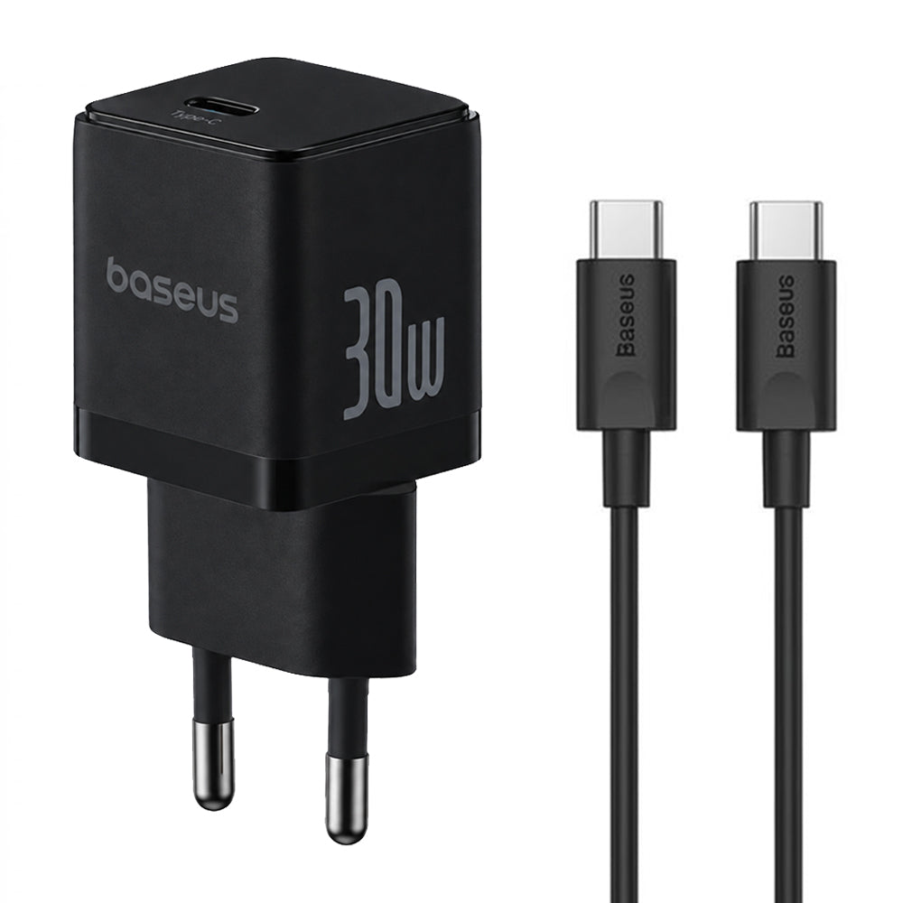 Baseus Palm CCZC30CE Mini Wall Charger PD Type-C + Type-C Cable 30W Fast Charging