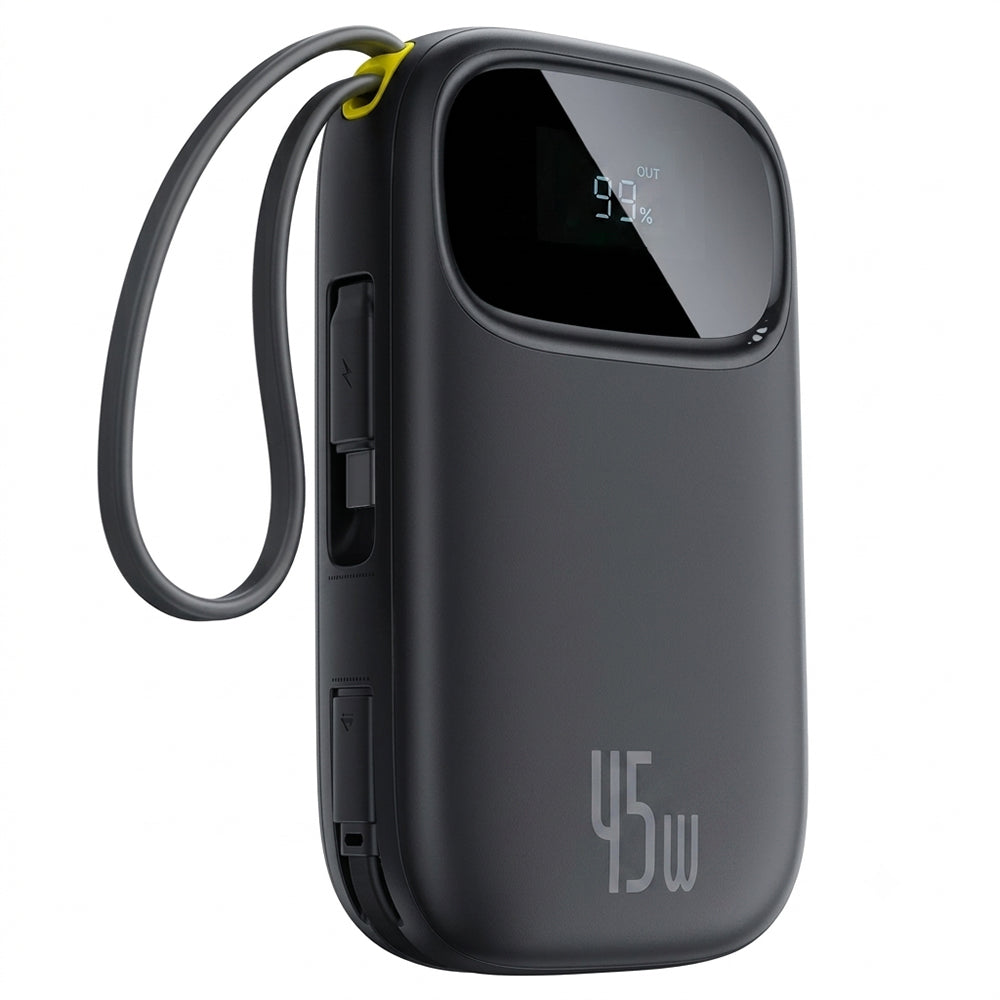 Baseus QPow 3 PPQD3-1040 Power Bank USB + Type-C 45W Fast Charging 10000mAh Built-in 2 Cables