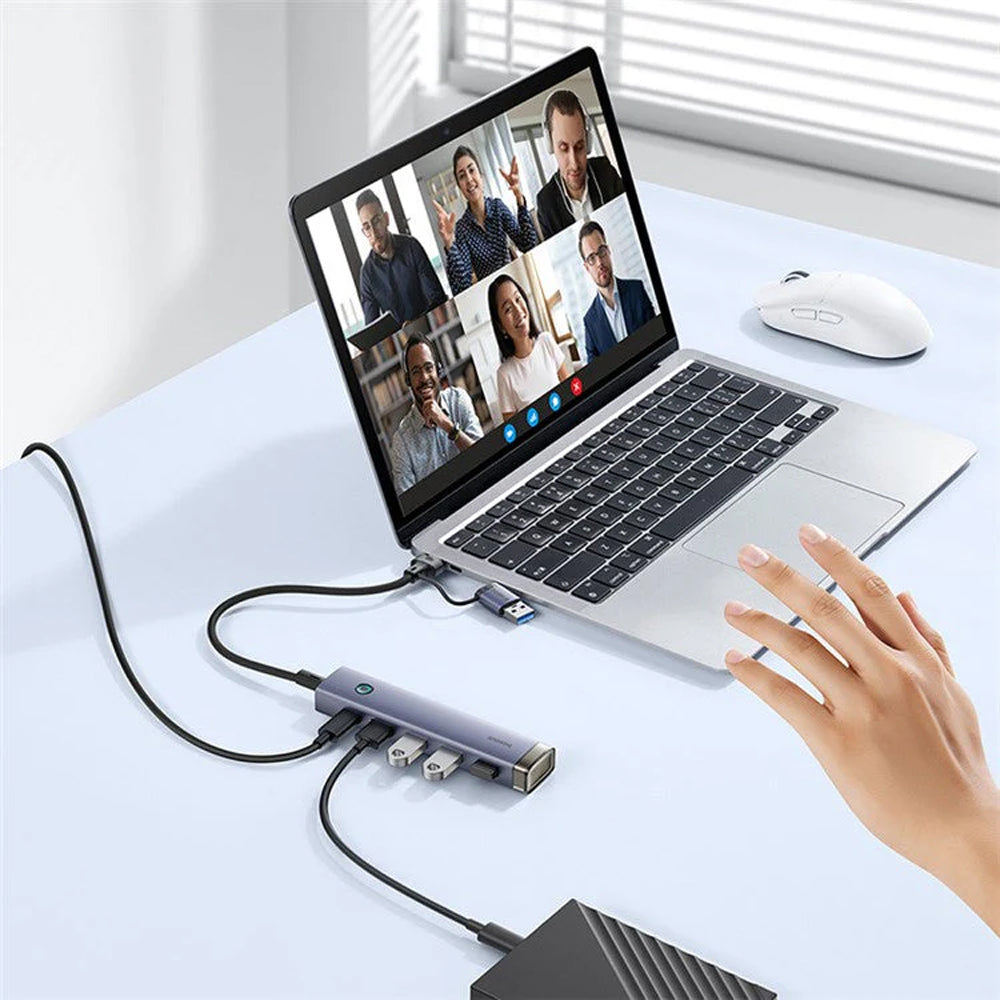محول موزع تايب سي 4 في 2 باسيوس UltraJoy BS-OH184