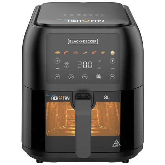 Black + Decker Air Fryer 7 In 1 Aerofry SAF80W-B5 8L 1700W