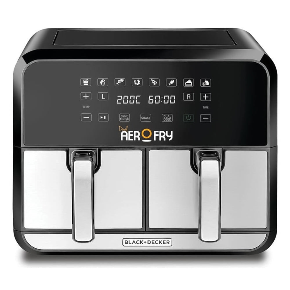 Black + Decker Air Fryer Aerofry DZAF1700-B5 4L+4L 1700W