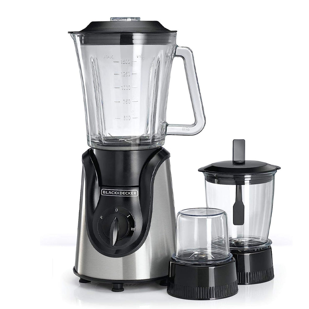 Black + Decker Blender With Grinder And Chopper BX600G 1.5L 600W