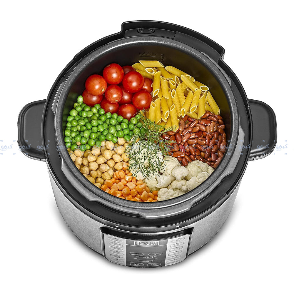 حلة ضغط كهربائية بلاك + ديكر 7 في 1 6 لتر 1000 وات PCP1000-B5 EZ Smart Steam Pot
