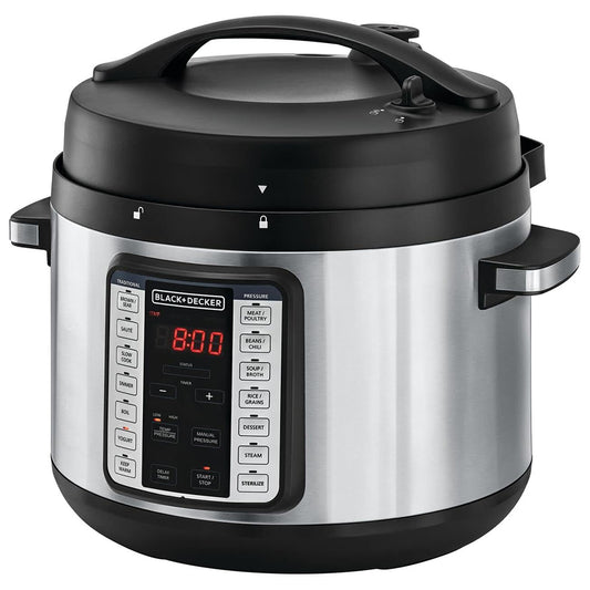 Black + Decker EZ Smart Steam Pot 9in1 Electric Pressure Cooker PCP1010-B5 10L 1350W