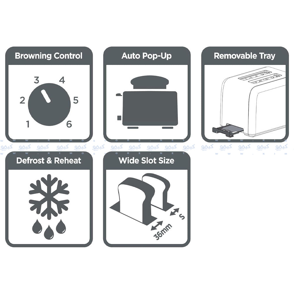 توستر بلاك + ديكر 1050 وات ET244-B5 - ستانيلس ستيل