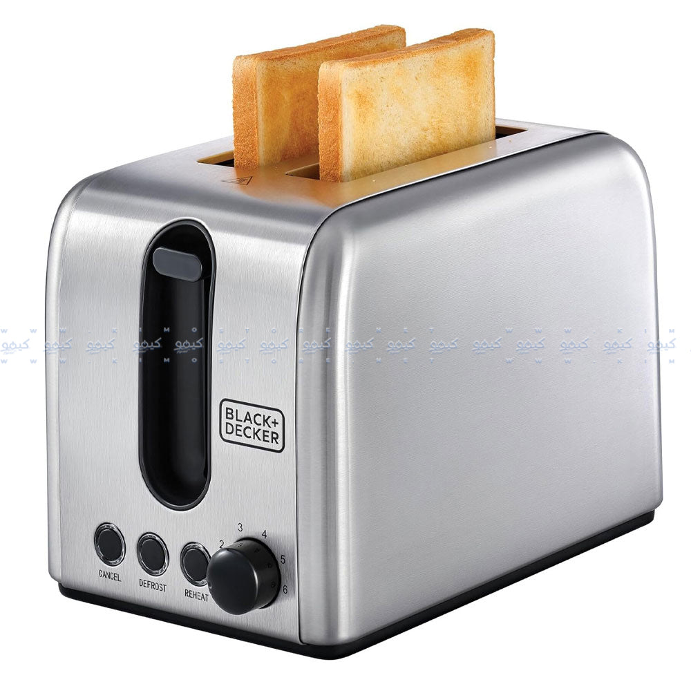 Black + Decker Toaster ET244-B5 1050W - Stainless Steel