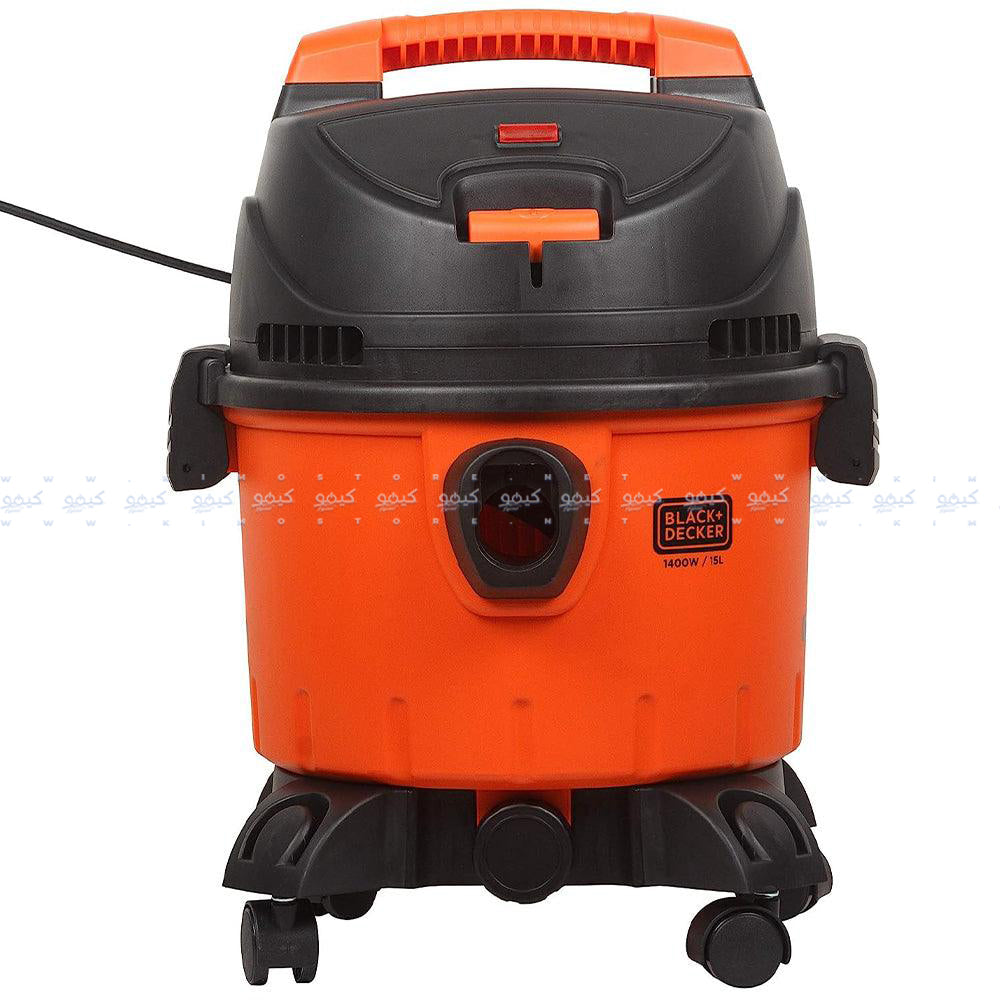 مكنسة كهربائية بلاك + ديكر رطب وجاف برميلية 15 لتر 1400 وات WDBD15