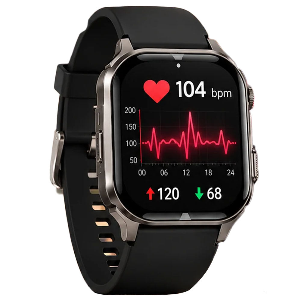 Blisbond Active Smart Watch Black Case With Black Silicone Strap