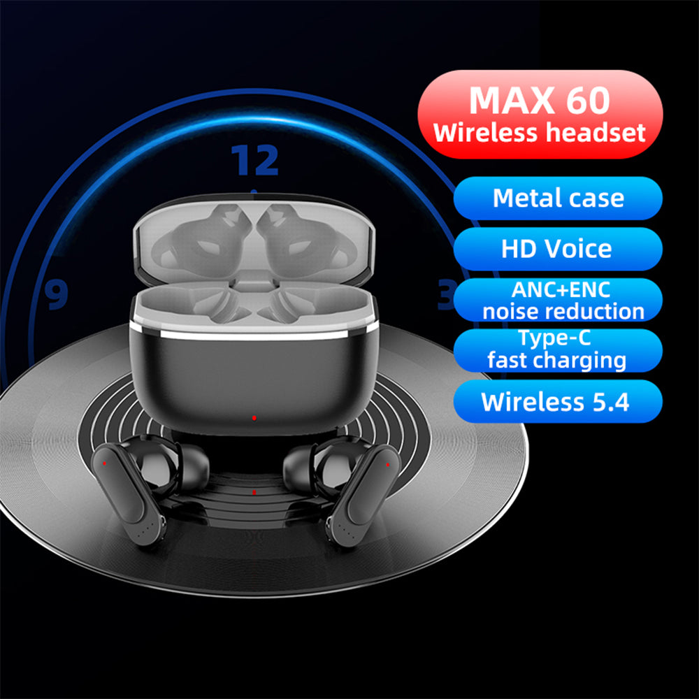 Blisbond Max 60 ANC+ENC TWS Earbuds - Black