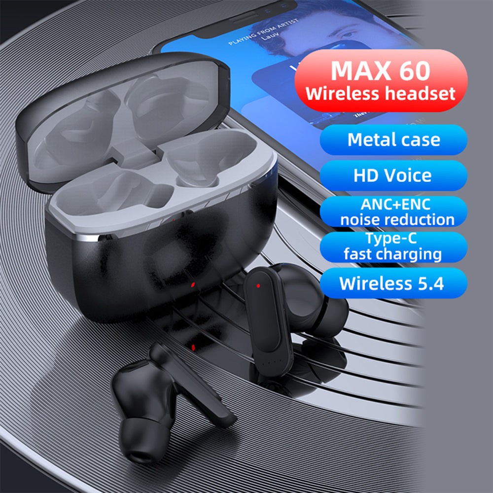 Blisbond Max 60 ANC+ENC TWS Earbuds - Black