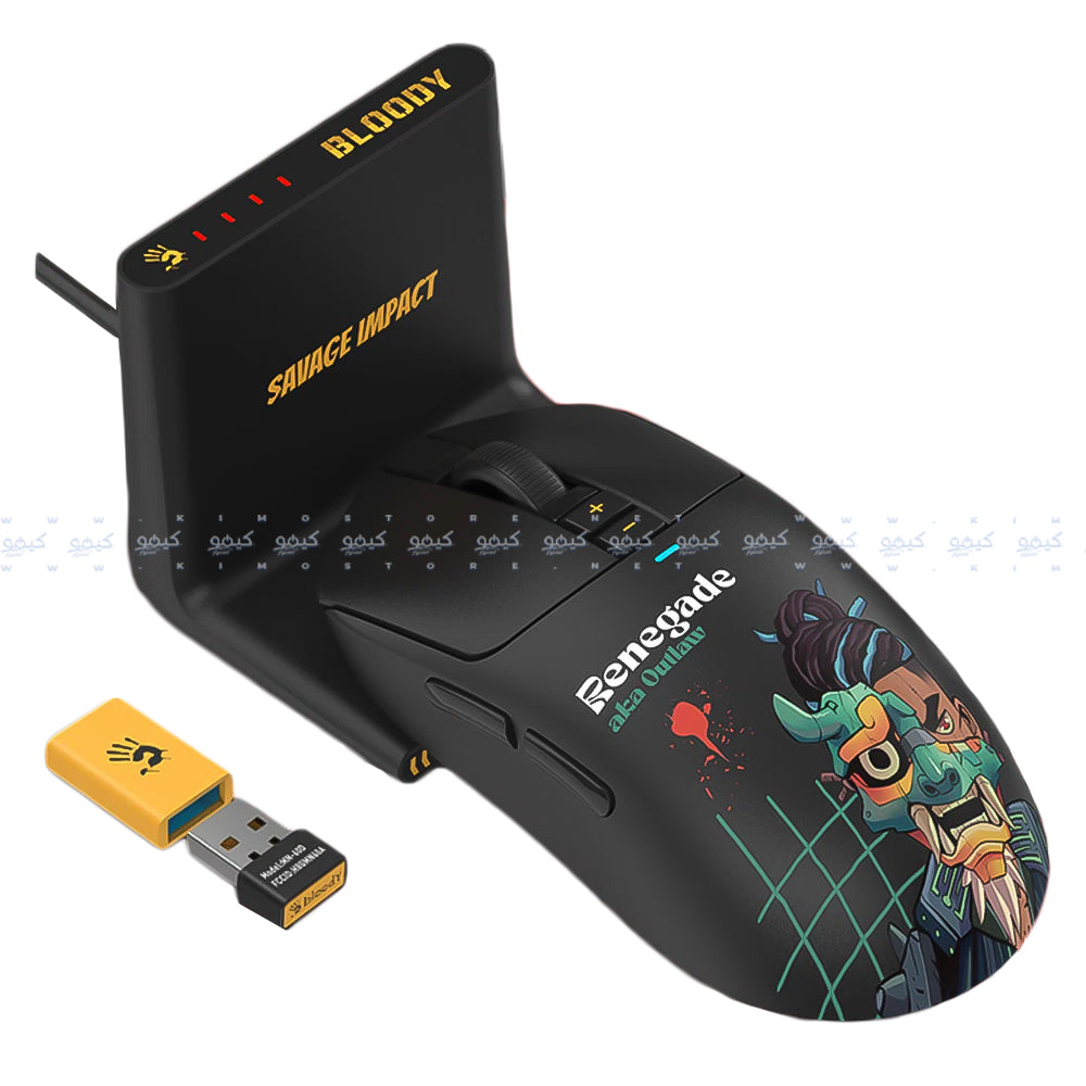 Bloody R72 Ultra Dou Dual Mode Rechargeable Wireless & Wired Gaming Mouse 20000Dpi - Renegade Midnight