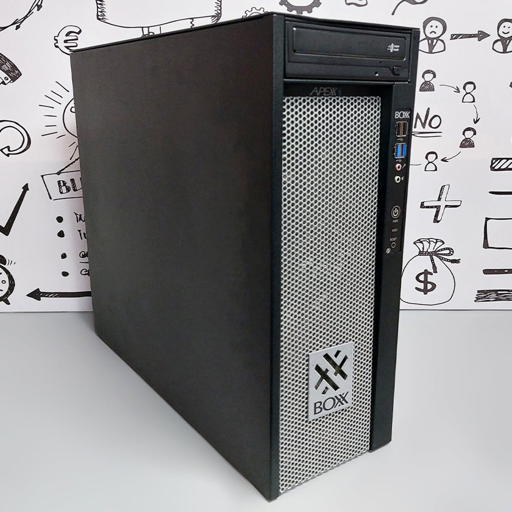 Boxx Apexx 4 7901 Workstation (2x CPU Intel Xeon E5-2643 V3 - 32GB DDR4 - No Hard - Nvidia GeForce GT 730 2GB - Motherboard Supermicro X10DAI - DVD RW) Original Used