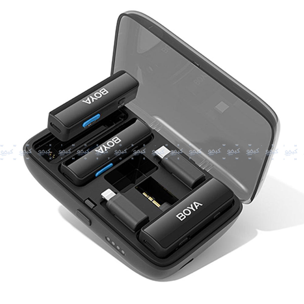 نظام ميكروفون بويا لاسلكي ثنائي القناة الكل في واحد BOYALINK 