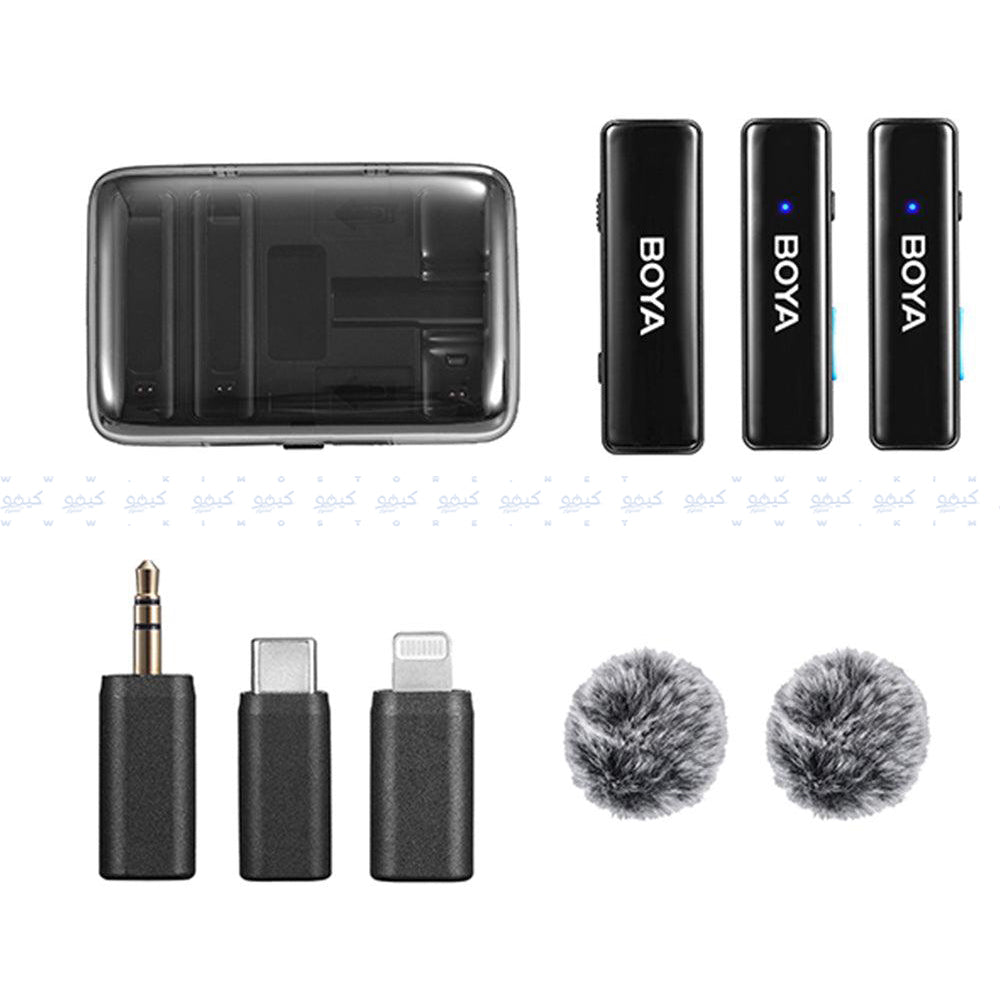 نظام ميكروفون بويا لاسلكي ثنائي القناة الكل في واحد BOYALINK 