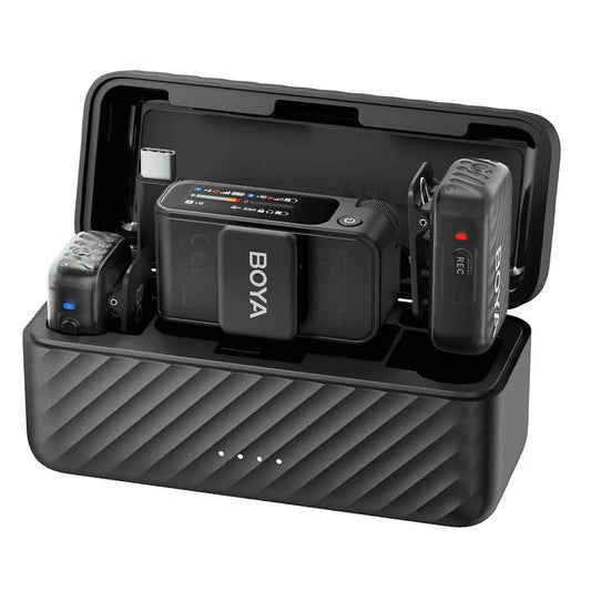 Boya BOYAMIC 2-01 2In1 Dual Channel Wireless Microphone System - Black