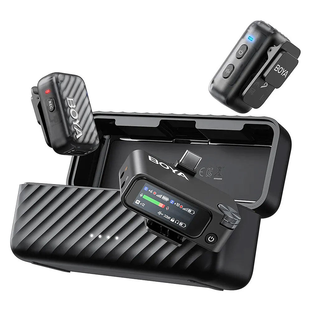 Boya BOYAMIC 2-01 2In1 Dual Channel Wireless Microphone System - Black