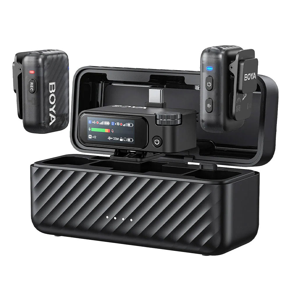Boya BOYAMIC 2-01 2In1 Dual Channel Wireless Microphone System - Black