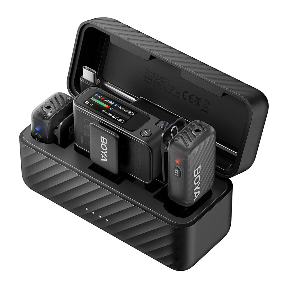 Boya BOYAMIC 2-01 2In1 Dual Channel Wireless Microphone System - Black
