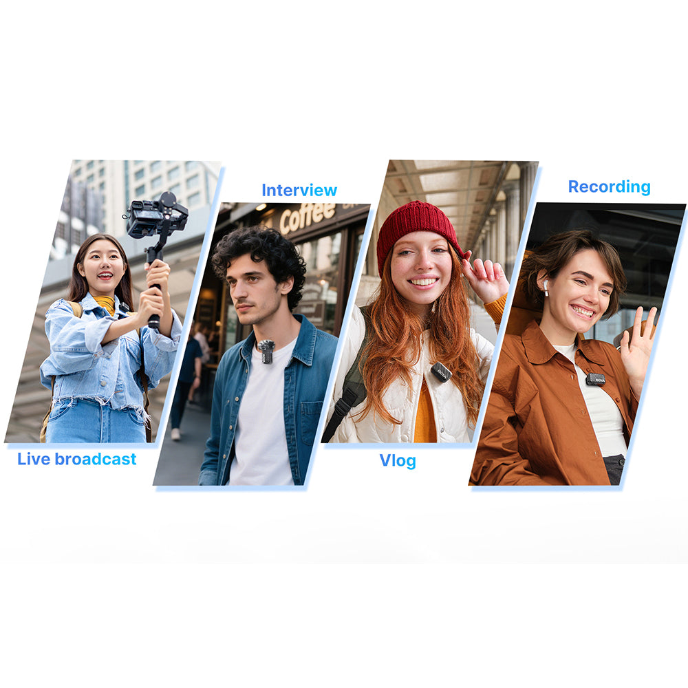  نظام ميكروفون بويا لاسلكي 2 في 1 ثنائي القناة BOYAMIC 2-02 - أسود 