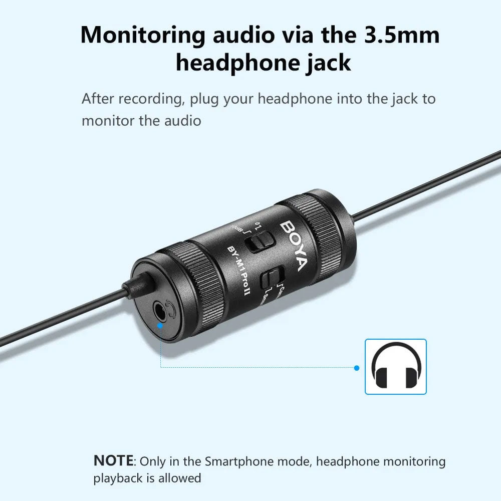 Boya BY-M1 Pro Lavalier Wired Microphone