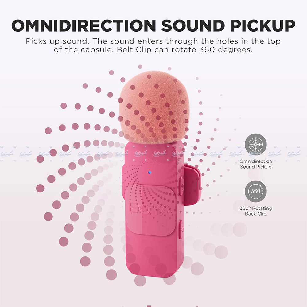 Boya BY-V20 Type-C 2.4GHz Dual Channel Wireless Microphone System