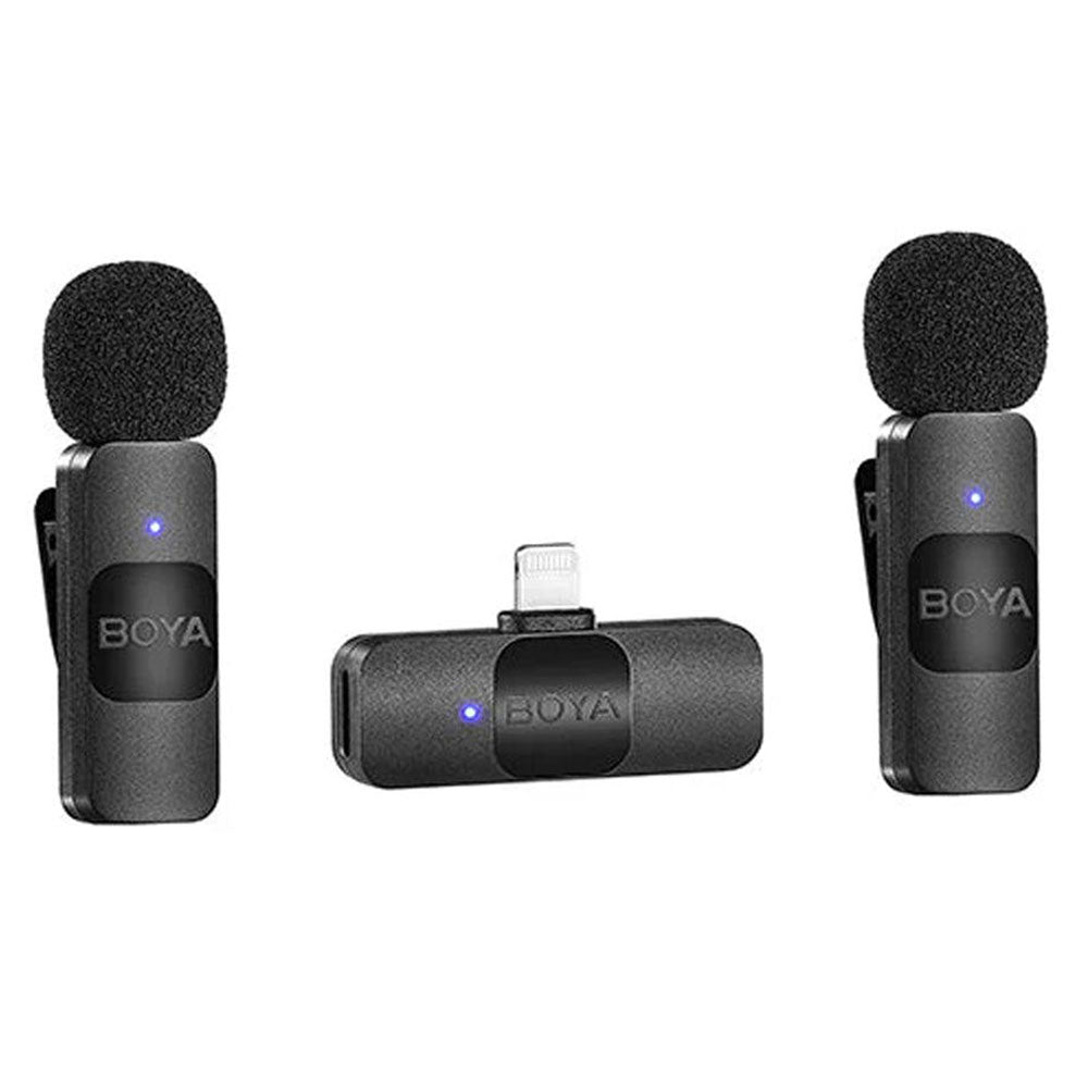 Boya BY-V2 Lightning 2.4GHz Dual Channel Wireless Microphone System