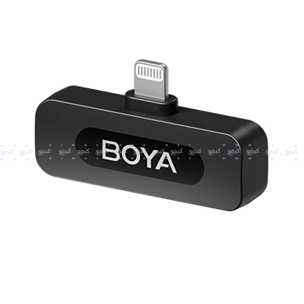  نظام ميكروفون بويا لاسلكي ثنائي القناة بمنفذ لايتنينج 2.4 جيجاهرتز BY-V2 