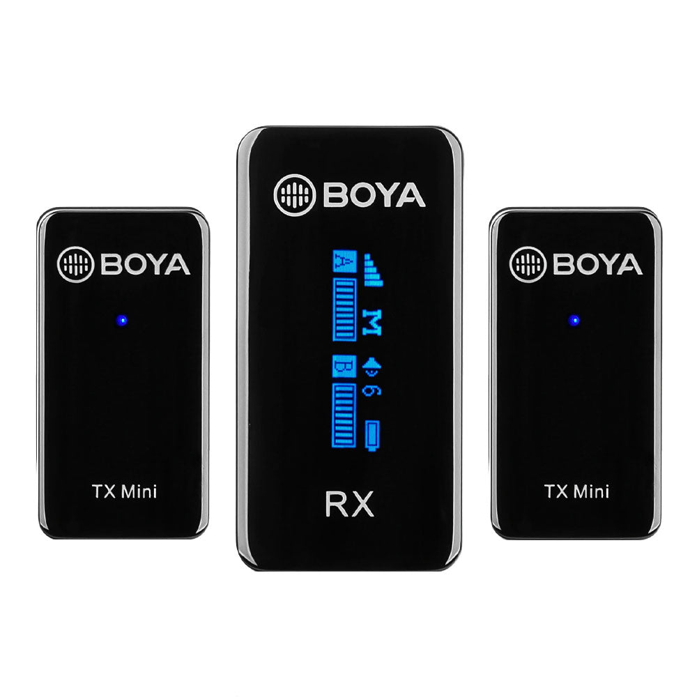 Boya BY-XM6-S2 Mini 2.4GHz Dual Channel Wireless Microphone System