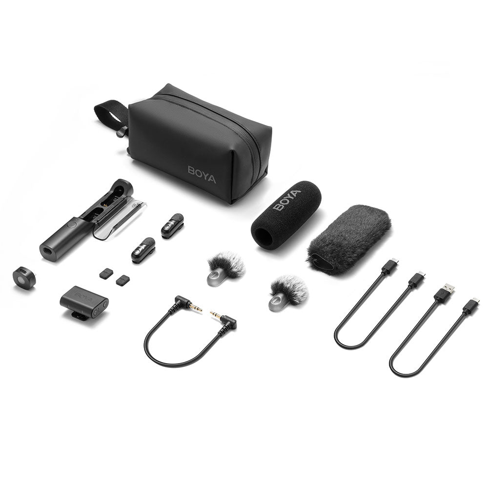 Boya Magic-03 2in1 Dual Channel Wireless Microphone System - Black