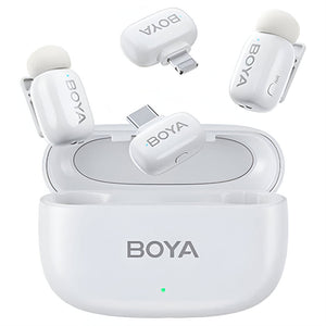 Boya Mini-13 2in1 2.4GHz Dual Channel Wireless Microphone System - White