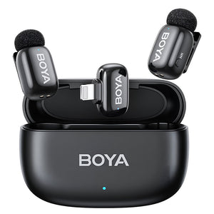 Boya Mini-15 Lightning 2.4GHz Dual Channel Wireless Microphone System - Black