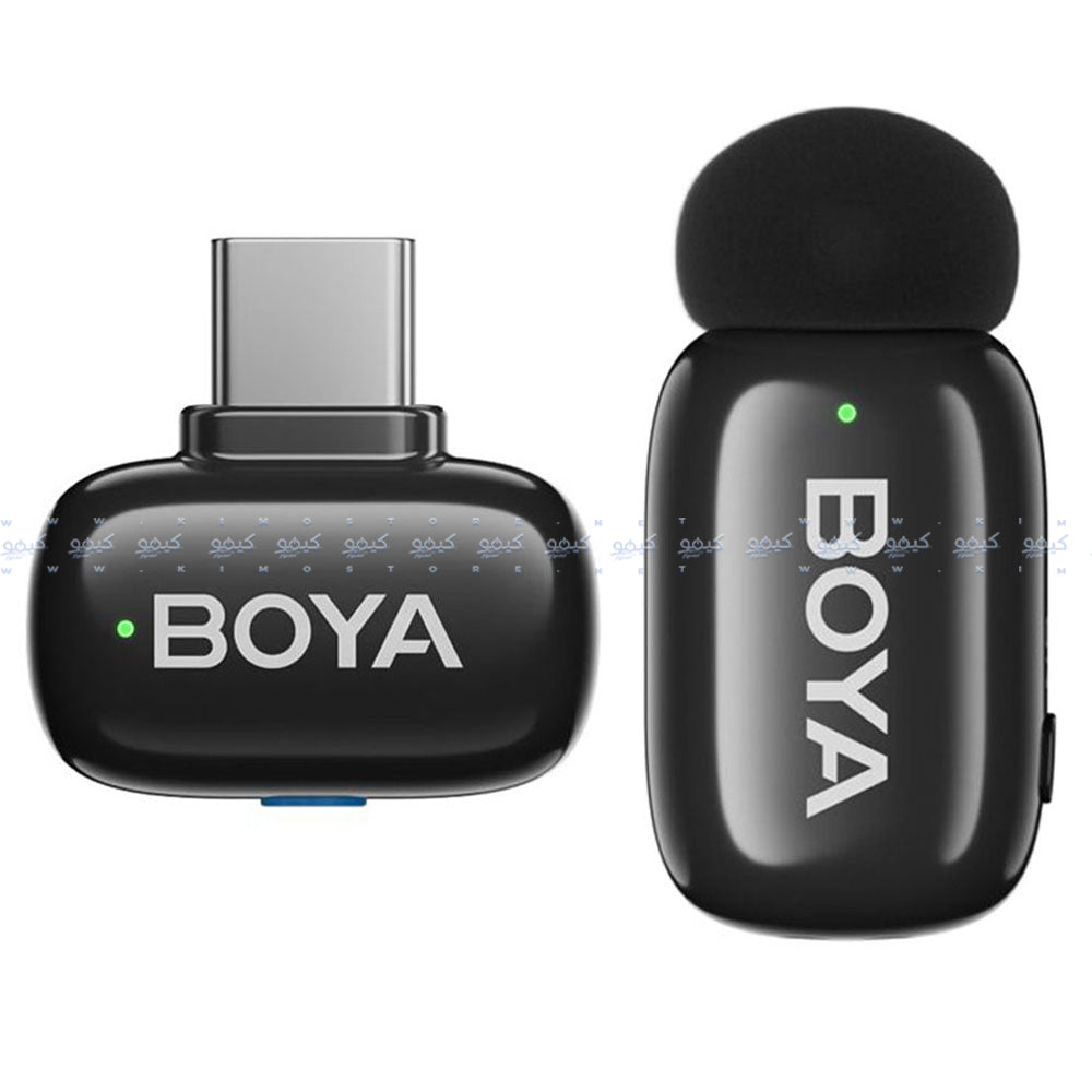 نظام ميكروفون بويا لاسلكي بمنفذ تايب سي 2.4 جيجاهرتز Mini-17 - أسود