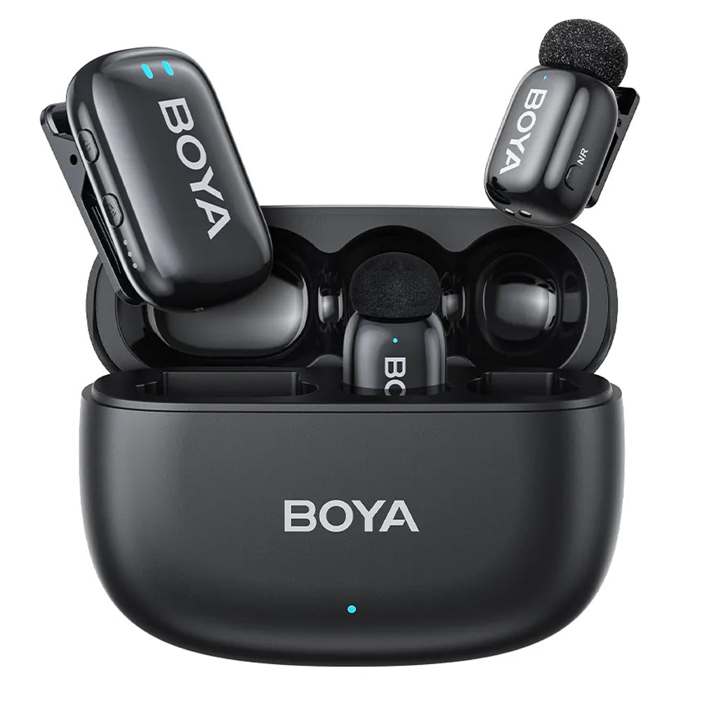 Boya Mini-18 3.5mm 2.4GHz Dual Channel Wireless Microphone System - Black