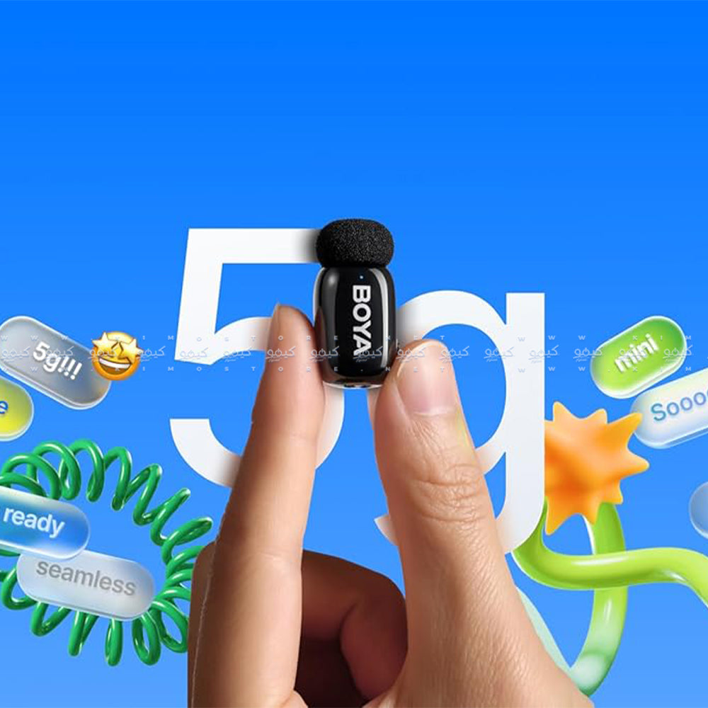 Boya Mini-18 3.5mm 2.4GHz Dual Channel Wireless Microphone System - Black