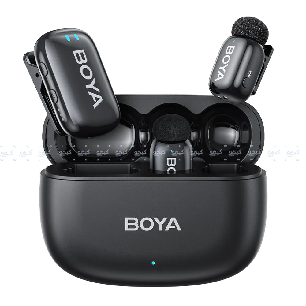 Boya Mini-18 3.5mm 2.4GHz Dual Channel Wireless Microphone System - Black