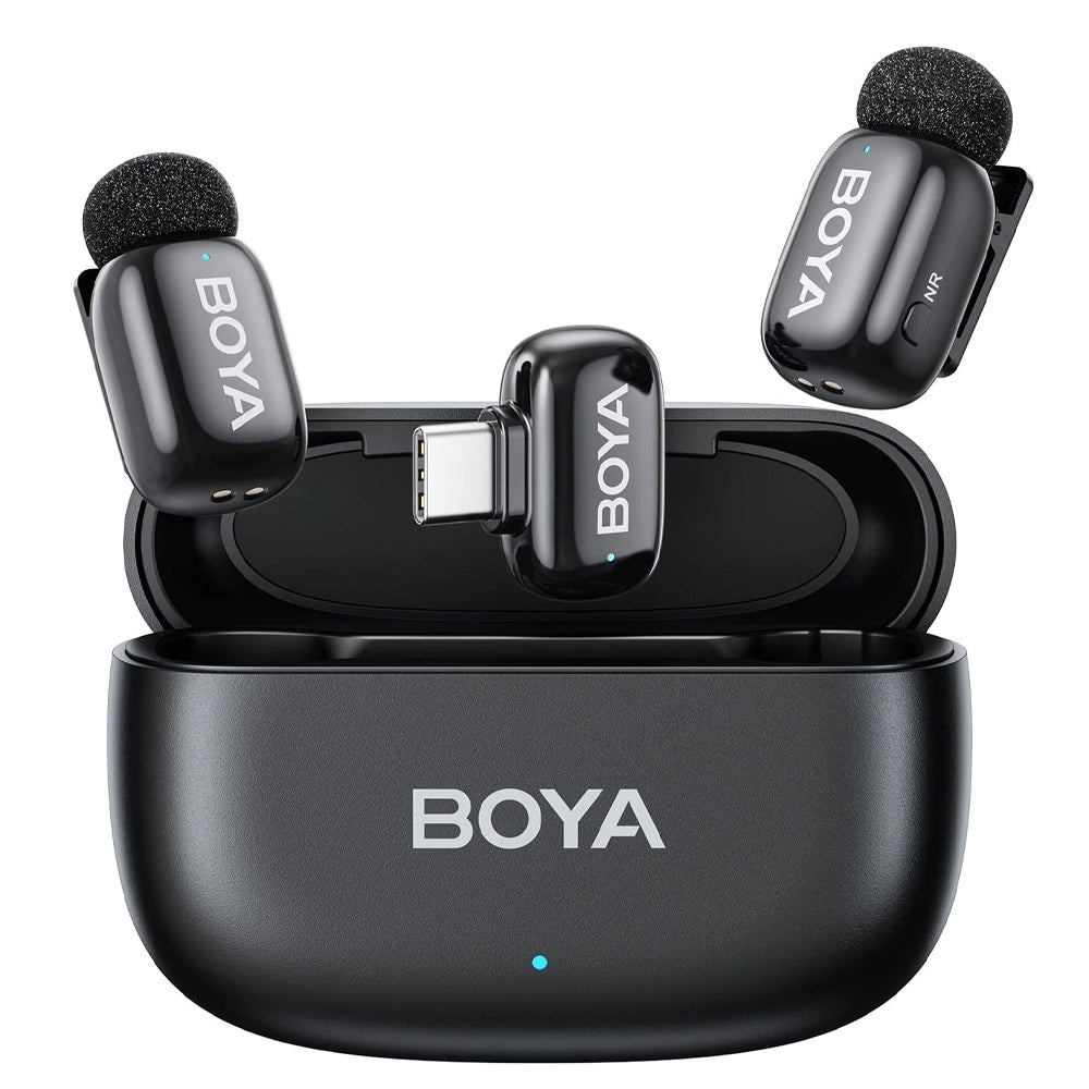 Boya Mini 2-02 Type-C 2.4GHz Dual Channel Wireless Microphone System - Black