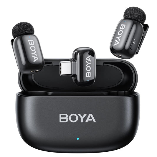 Boya Mini 2-02 Type-C 2.4GHz Dual Channel Wireless Microphone System - Black