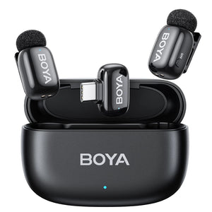 Boya Mini 2-02 Type-C 2.4GHz Dual Channel Wireless Microphone System - Black