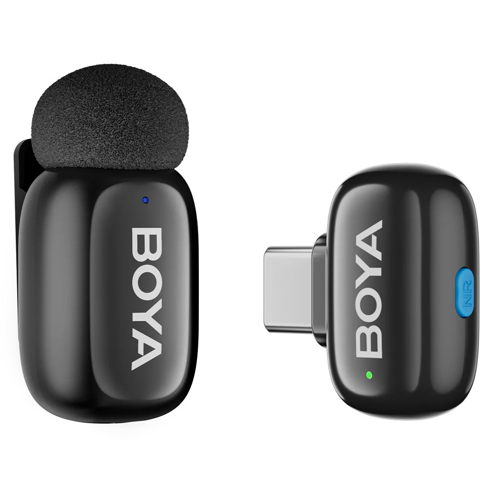 نظام ميكروفون بويا لاسلكي بمنفذ تايب سي 2.4 جيجاهرتز Mini 2-06 - أسود