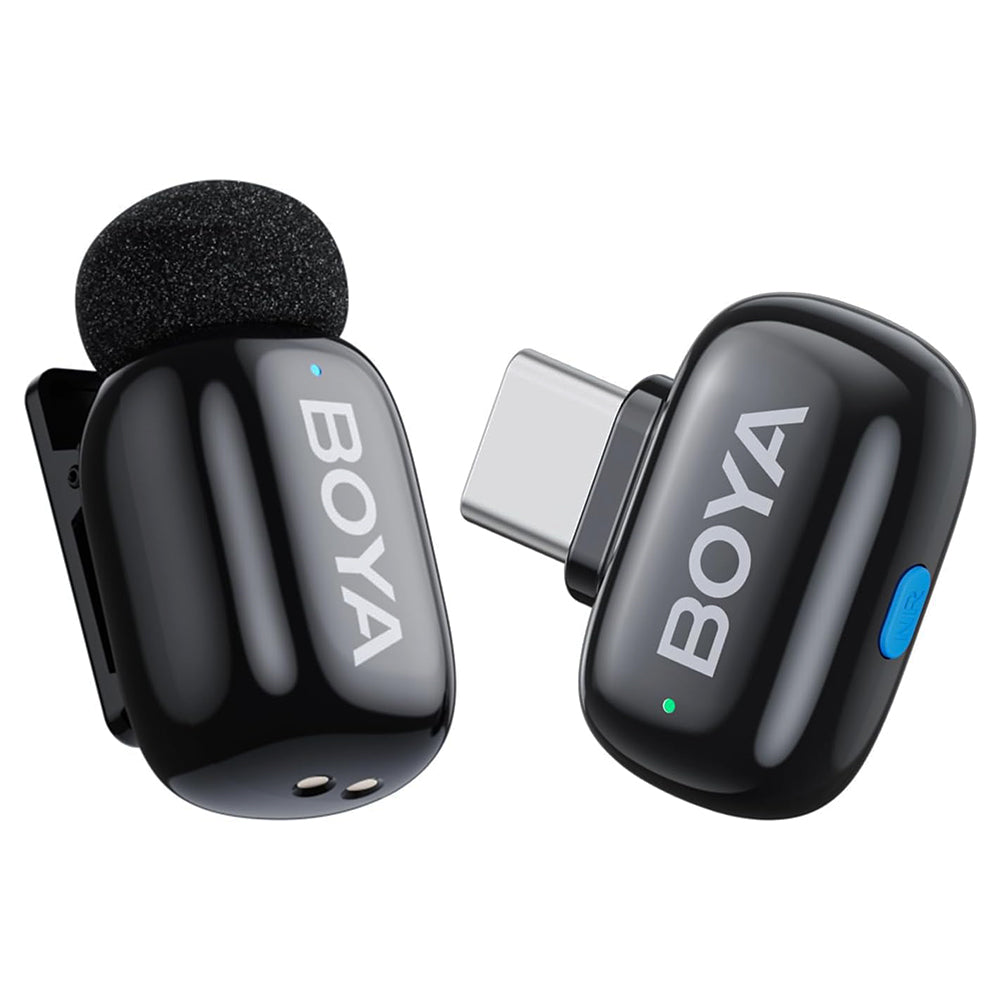 نظام ميكروفون بويا لاسلكي بمنفذ تايب سي 2.4 جيجاهرتز Mini 2-06 - أسود