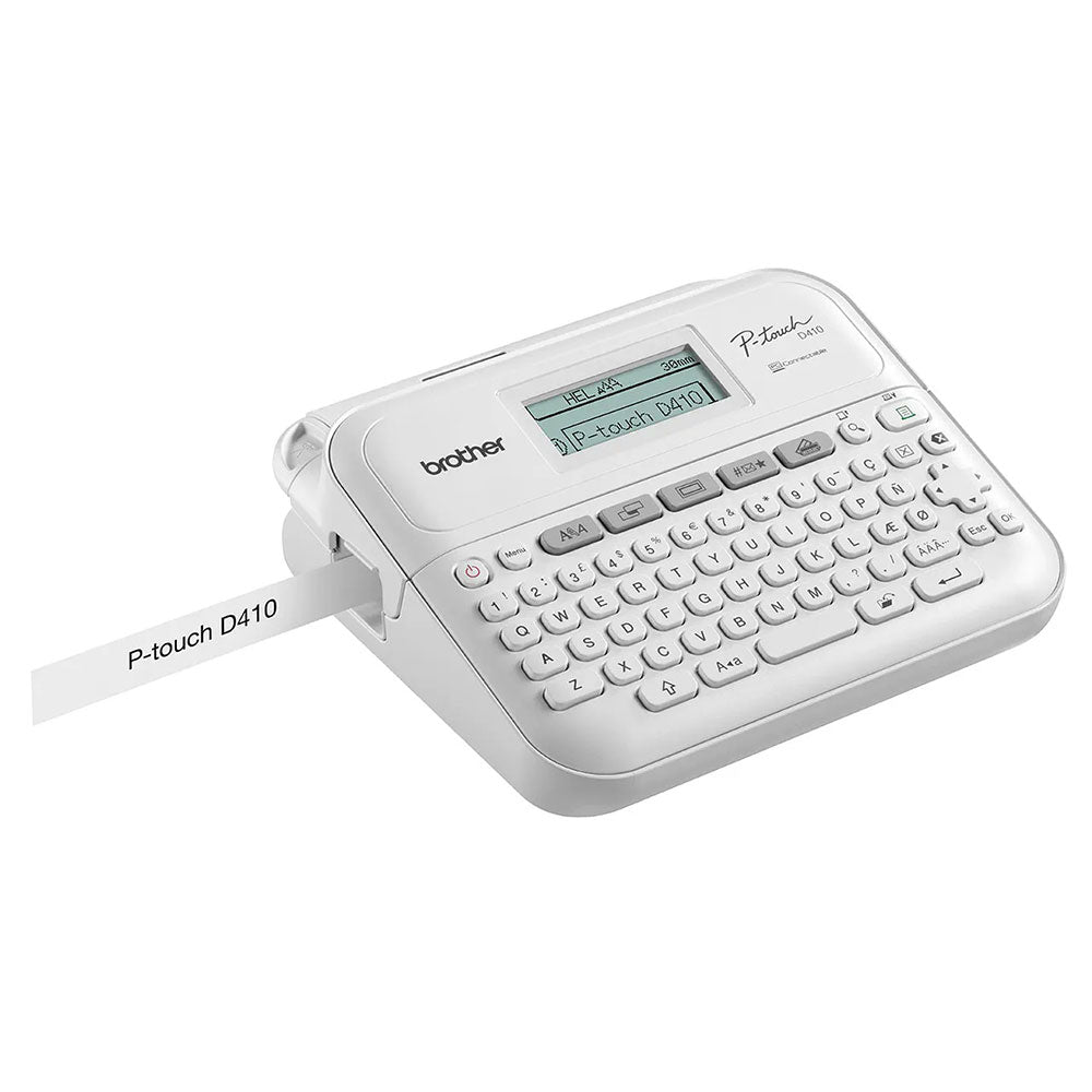 طابعة ملصقات براذر PT-D410 - أبيض
