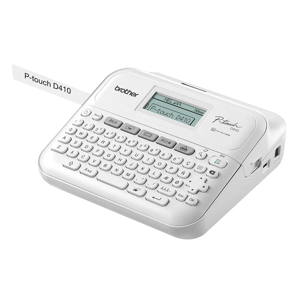 طابعة ملصقات براذر PT-D410 - أبيض