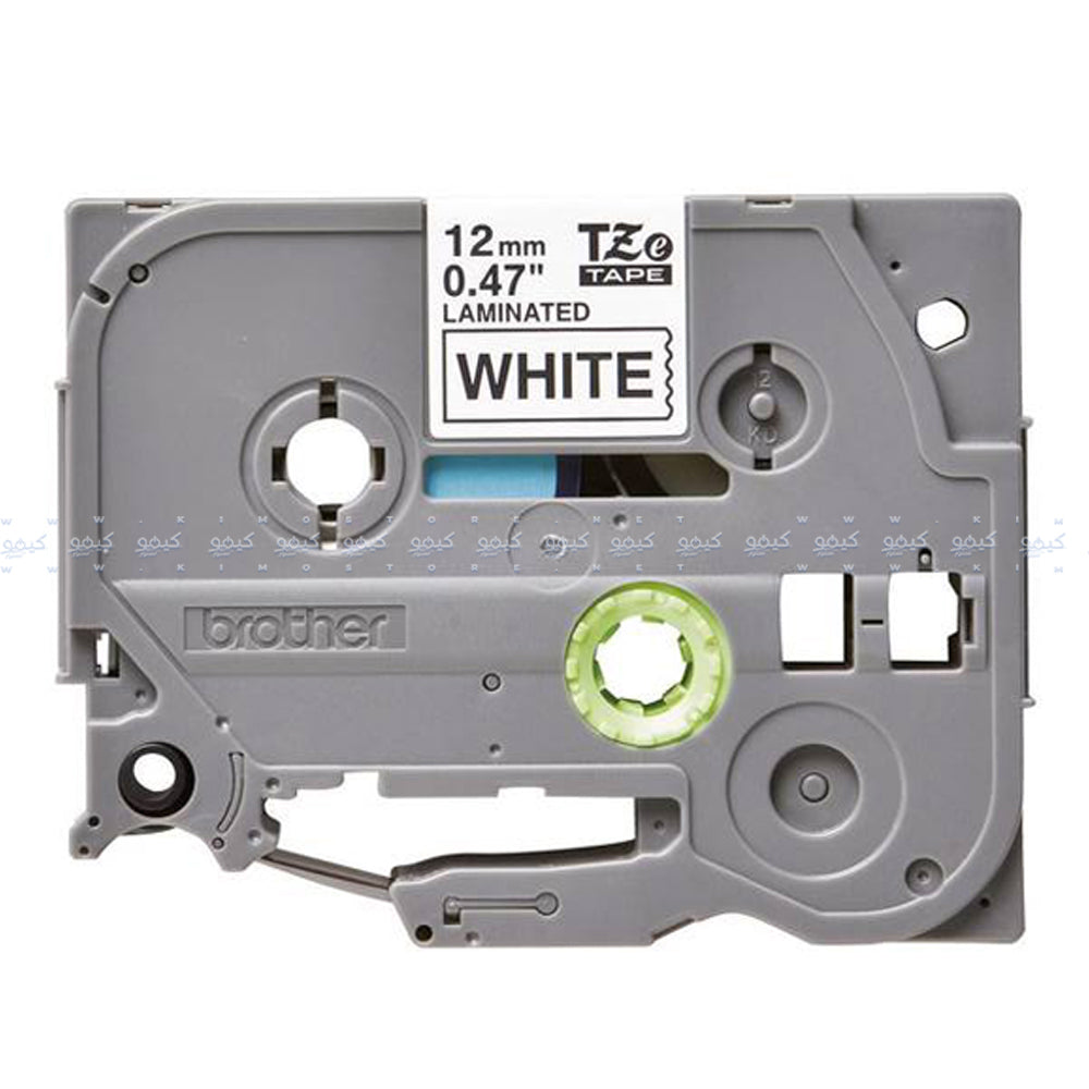 شريط ملصقات براذر أسود في أبيض 12 ملم 8 م TZe-231